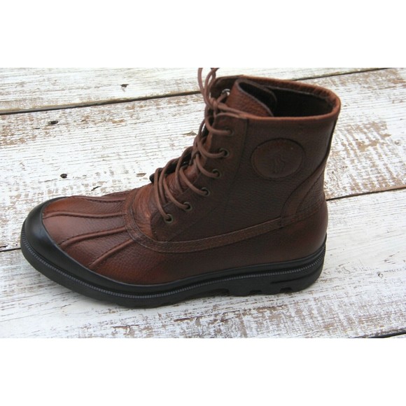 POLO RALPH LAUREN Udel Men\'s Size 7.5 Brown Leather Boots NEW main image 2
